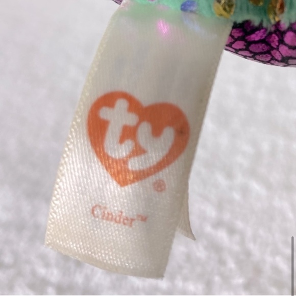 5/$25 Ty Cinder Beanie Boos Green Purple Mini Dragon Plush Stuffed Animal - Picture 8 of 11